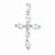 Sterling Silver Rhodium Aqua & Diamond Cross pendant, Pendants for Necklace