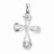 Sterling Silver Rhodium Aqua & Diamond Cross pendant, Gorgeous Pendants for Necklace