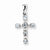 Sterling Silver Rhodium Aqua & Diamond Cross pendant, Lovely Pendants for Necklace