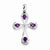 Sterling Silver Rhodium Amethyst & Diamond Cross pendant, Stylish Pendants for Necklace