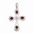 Sterling Silver Rhodium Garnet & Diamond Cross pendant, Alluring Pendants for Necklace