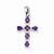 Sterling Silver Rhodium Amethyst & Diamond Cross pendant, Appealing Pendants for Necklace
