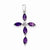 Sterling Silver Rhodium Amethyst Diamond pendant, Gorgeous Pendants for Necklace