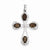 Sterling Silver Rhodium Smokey Quartz Diamond pendant, Lovely Pendants for Necklace