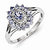 Sterling Silver Tanzanite & Diamond Ring