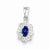 Sterling Silver Tanzanite & Diamond pendant, Adorable Pendants for Necklace