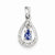 Sterling Silver Tanzanite & Diamond pendant, Fine Pendants for Necklace