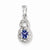 Sterling Silver Tanzanite & Diamond pendant, Pretty Pendants for Necklace