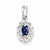 Sterling Silver Tanzanite & Diamond Pendant, Alluring Pendants for Necklace