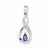 Sterling Silver Tanzanite & Diamond Pendant, Appealing Pendants for Necklace