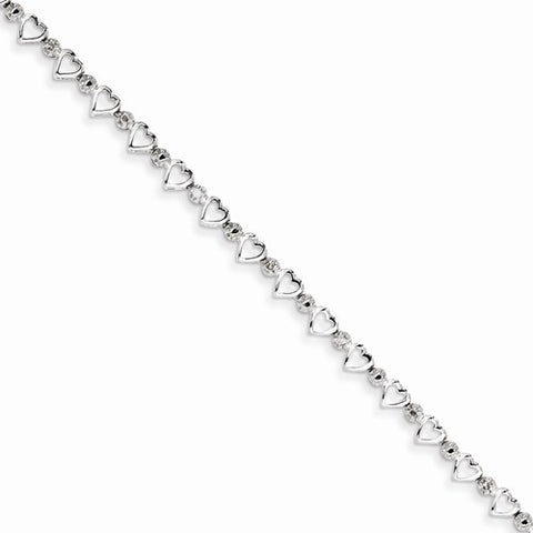 Sterling Silver Diamond Bracelet