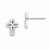 Sterling Silver Cross Mini Earrings