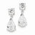 Sterling Silver CZ Pear Shaped Dangle Earrings