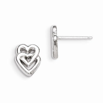 Sterling Silver Heart Mini Earrings