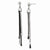 Sterling Silver Black Rhodium Polished 4 Str& Post Dangle Earrings