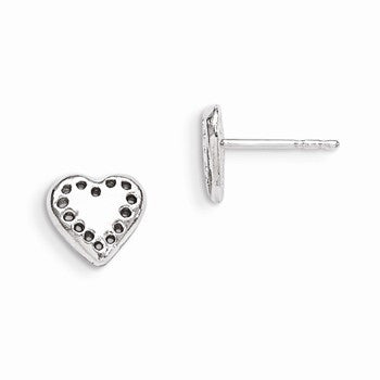 Sterling Silver Heart Mini Earrings