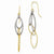 Sterling Silver w/14k Yellow Gold Dangle Earrings