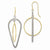 Sterling Silver w/14k Yellow Gold Polished & Textured Fancy Dangle Earrings