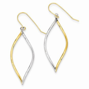 Sterling Silver w/14k Yellow Gold Fancy Dangle Earrings