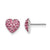 Sterling Silver Pink Preciosa Crystal Heart Earrings