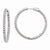 Sterling Silver Rhodium-plated CZ 80 Stones In Out Hoop Earrings