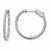 Sterling Silver Rhodium-plated CZ 66 Stone In & Out Hoop Earrings