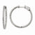 Sterling Silver Rhodium-plated CZ 74 Stone In & Out Hoop Earrings