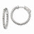 Sterling Silver Rhodium-plated CZ 48 Stone In & Out Hoop Earrings