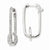 Sterling Silver Rhodium-plated CZ In & Out Square Hoop Earrings