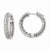 Sterling Silver Rhodium-plated Pave CZ In & Out Hoop Earrings