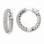 Sterling Silver Rhodium-plated Pave CZ In & Out Hoop Earrings
