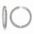 Sterling Silver Rhodium-plated Pave CZ 380 stones Hoop Earrings