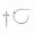 Sterling Silver with CZ Cross Hoop Earrings