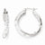 Sterling Silver Rhodium White Clay Preciosa Crystal Hoop Earrings