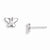 Sterling Silver RH Plated Childs Polished Butterlfy Post Earrings