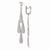 Sterling Silver Rhodium Plated CZ Hinged Earring, Jewelry Earrings