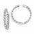 Sterling Silver Rhodium Plated CZ In & Out Hoop Earrings