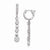 Sterling Silver Rhodium Plated CZ Hinged Hoop Dangle Earrings