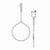 Sterling Silver Rhodium Plated CZ Large Hinged Hoop Dangle Earrings