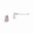 Sterling Silver Pink CZ Flower Kids Post Earrings