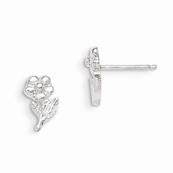 Sterling Silver Flower Mini Earrings