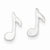 Sterling Silver Musical Note Mini Earrings