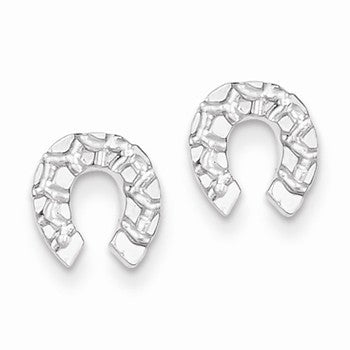 Sterling Silver Horseshoe Mini Earrings