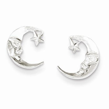 Sterling Silver Moon Mini Earrings