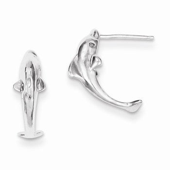 Sterling Silver Dolphin Mini Earrings