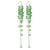 Sterling Silver Green Crystal Dangle Earrings