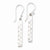 Sterling Silver Rectangular Checker-Board Mother of Pearl Earrings