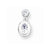 Sterling Silver Oval CZ Earrings