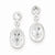 Sterling Silver Oval CZ Earrings