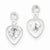 Sterling Silver Heart CZ Earrings